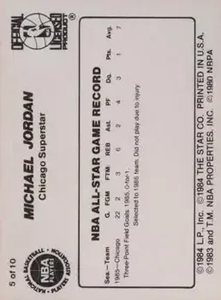 Michael Jordan Rückseite