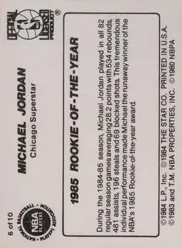 Back of Michael Jordan