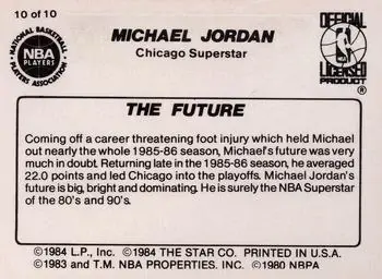 Back of Michael Jordan