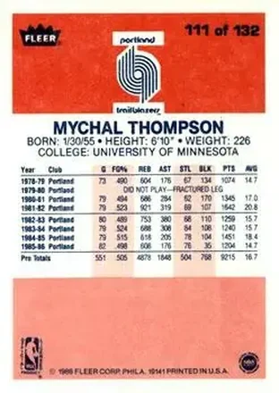 Retro di Mychal Thompson