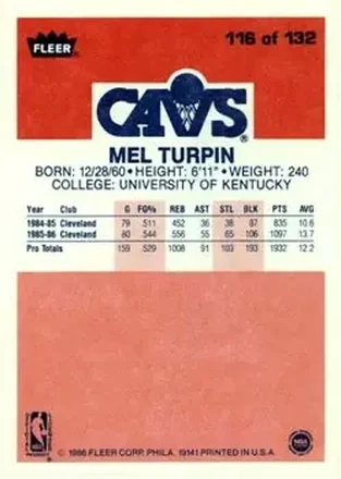 Verso de Mel Turpin