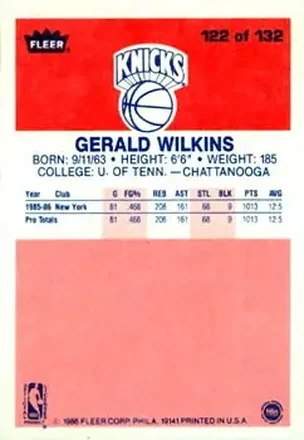 Tył: Gerald Wilkins