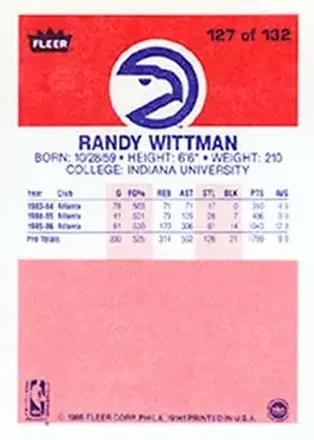Verso de Randy Wittman
