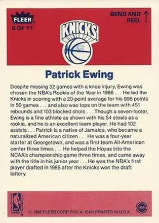 Patrick Ewing Rückseite