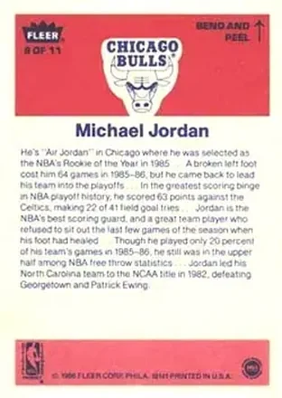 Michael Jordan Rückseite