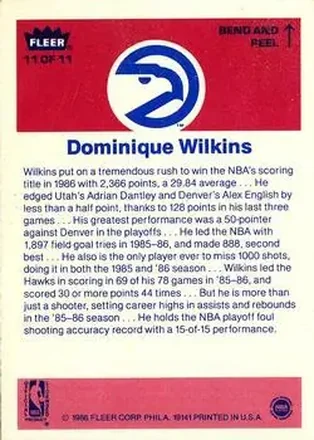 Dominique Wilkins Rückseite