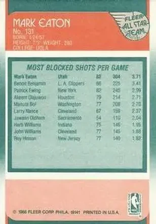 Mark Eaton back