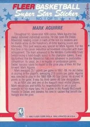 Mark Aguirre Rückseite