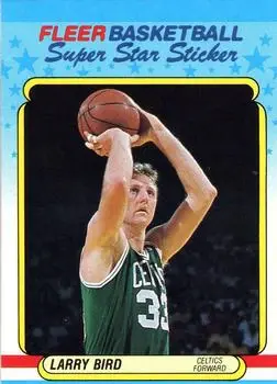 1988-89 Fleer #2 Stickers Larry Bird