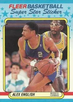1988-89 Fleer #4 Stickers Alex English