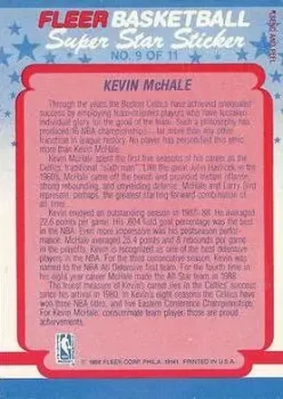 Kevin McHale Rückseite