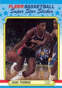 1988-89 Fleer #10 Stickers Isiah Thomas