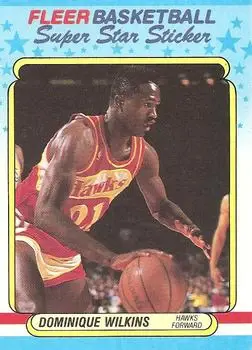 1988-89 Fleer #11 Stickers Dominique Wilkins