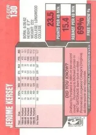Verso de Jerome Kersey