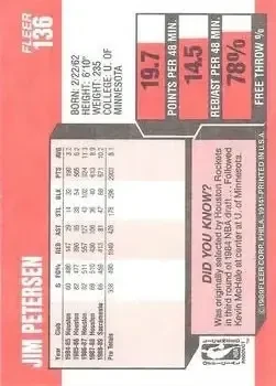 Back of Jim Petersen