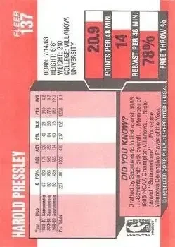Back of Harold Pressley