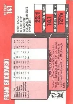 Back of Frank Brickowski