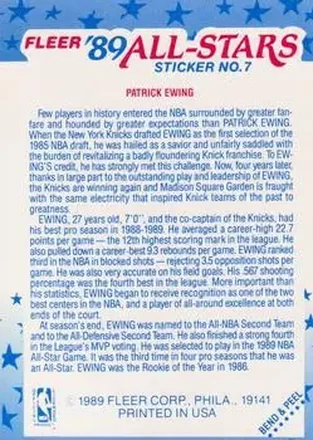 Patrick Ewing Rückseite