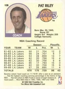 Back of Pat Riley
