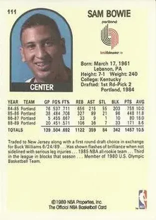 Sam Bowie 裏面