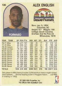 Back of Alex English