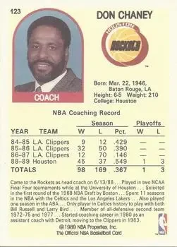Back of Don Chaney