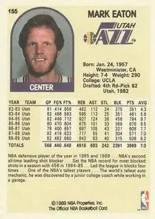 Achterkant van Mark Eaton