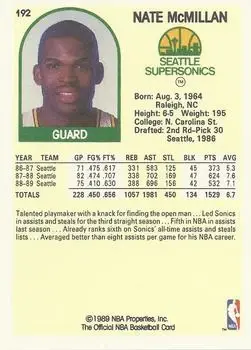 Back of Nate McMillan