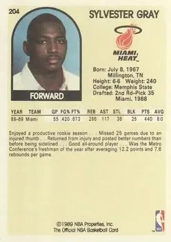 Back of Sylvester Gray