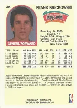 Back of Frank Brickowski