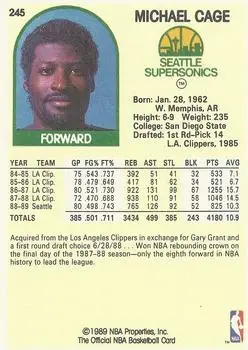 Back of Michael Cage