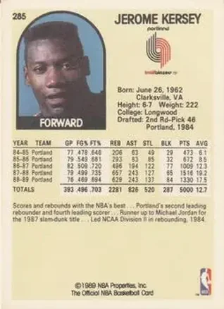 Jerome Kersey Rückseite