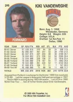 Back of Kiki Vandeweghe