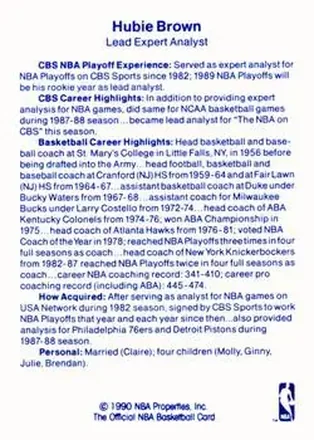 Hubie Brown Rückseite