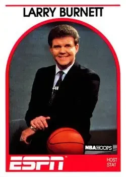 1989-90 Hoops #NNO Announcers Larry Burnett