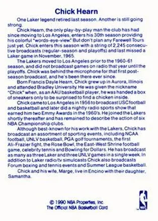 Chick Hearn back