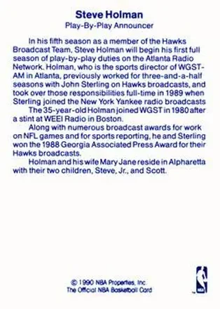 Steve Holman 뒷면