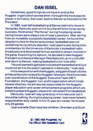 Verso de Dan Issel