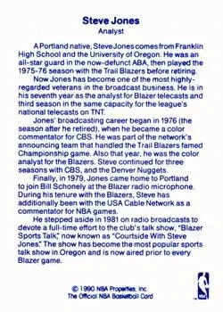 Back of Steve Jones
