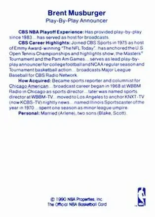 Achterkant van Brent Musburger