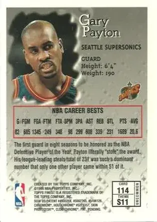 Achterkant van Gary Payton