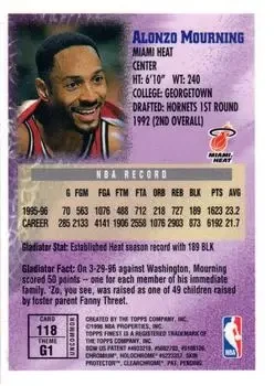 Back of Alonzo Mourning