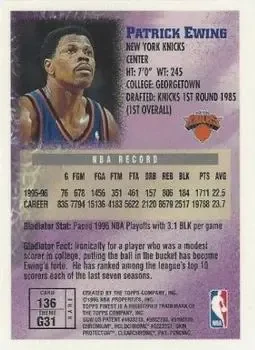 Back of Patrick Ewing