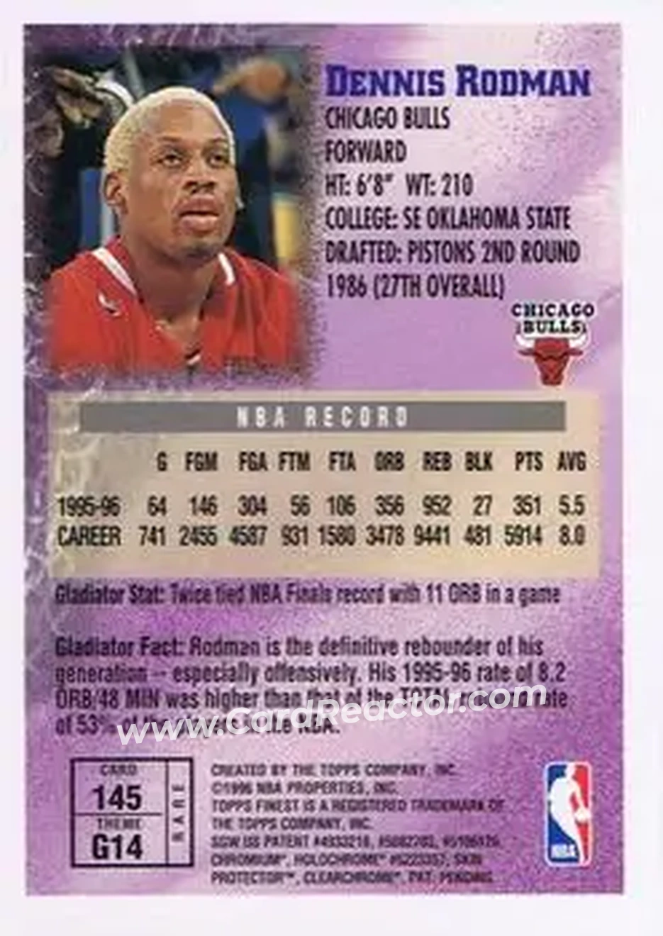 Back of Dennis Rodman