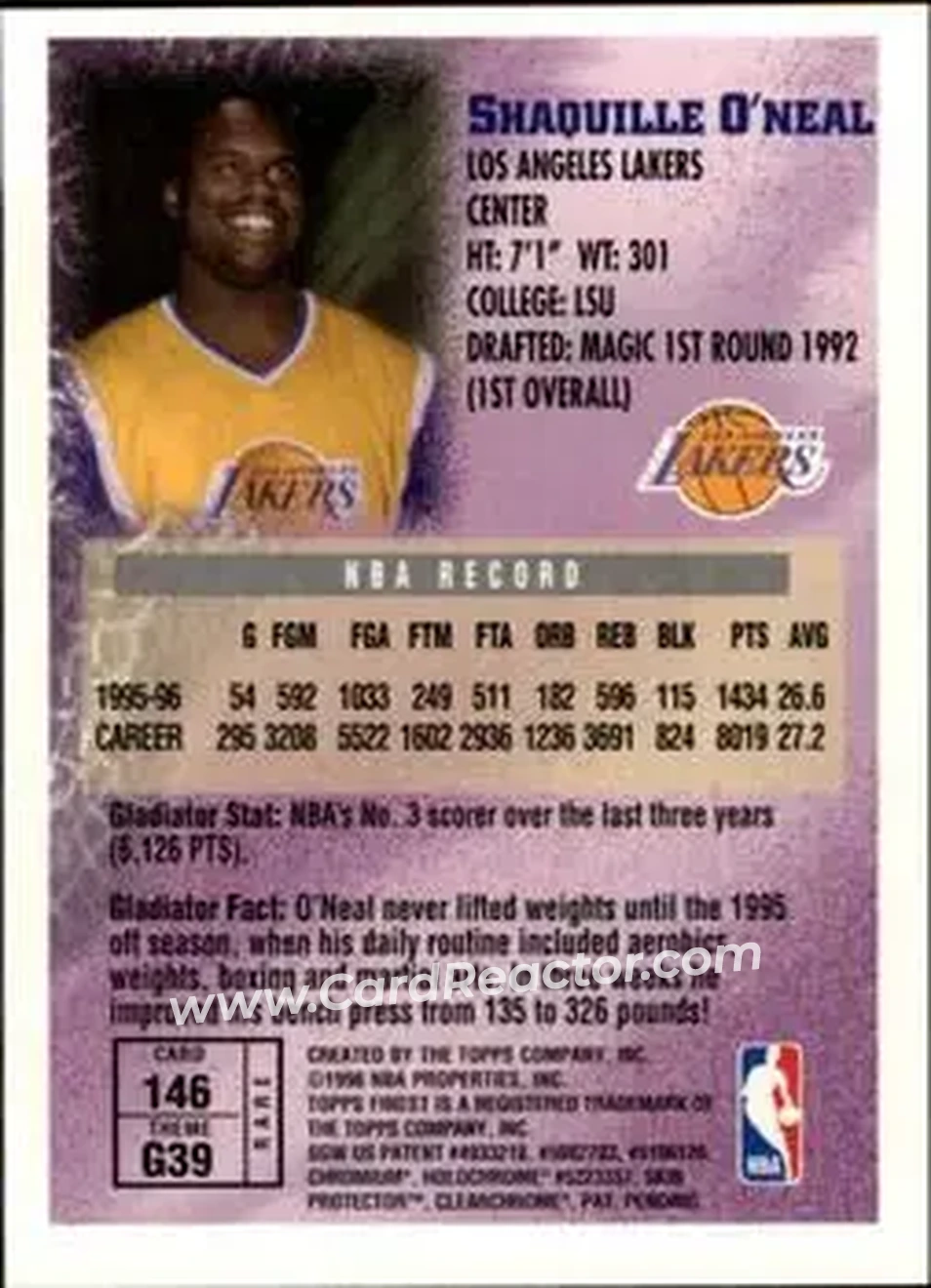 Back of Shaquille O'Neal