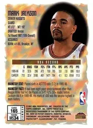 Verso de Mark Jackson