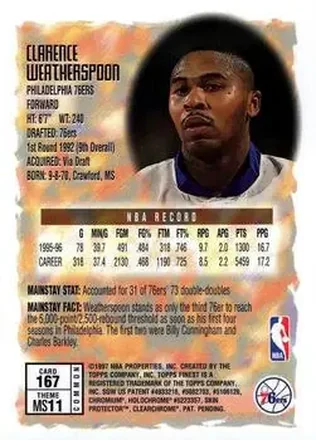 Clarence Weatherspoon Rückseite