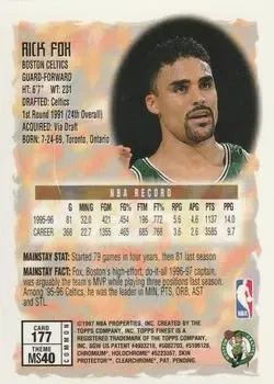 Back of Rick Fox