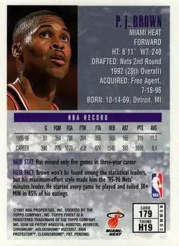 Back of P.J. Brown