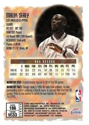 Achterkant van Malik Sealy